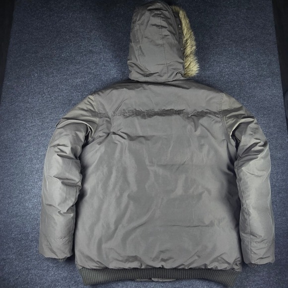 Woolrich Men's Dark Brown Down Insulated Faux Fur Hooded Parka Jacket Size L - Picture 4 of 16